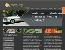 Tablet Screenshot of modestoplating.com